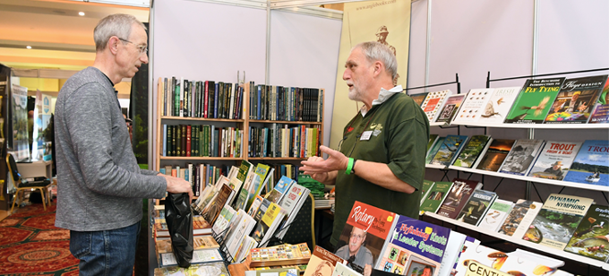 Hunter Bachand USA buying a book at The Irish Fly Fair
