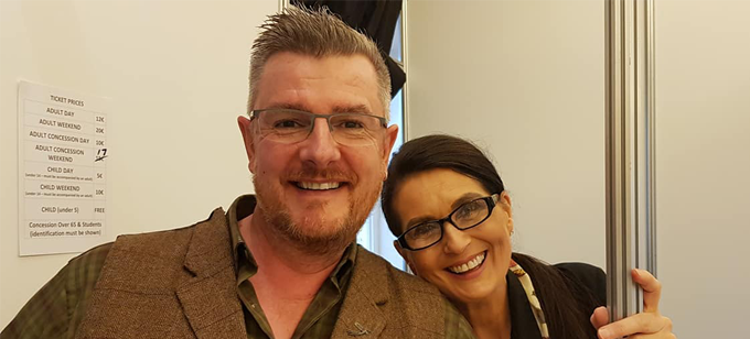 A friendly welcome at The Irish Fly Fair Mark Light & Olga Hoey