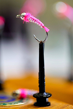 Darryl Mooney Fly Dresser tying at The Antrim Fly Fair 2025