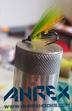 Flies by Owen Trill Fly Dresser tying at The Irish Fly Fair 2024