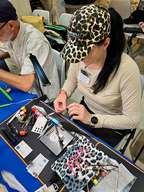 Tanja Drofelnik Fly Dresser tying at The Irish Fly Fair 2025